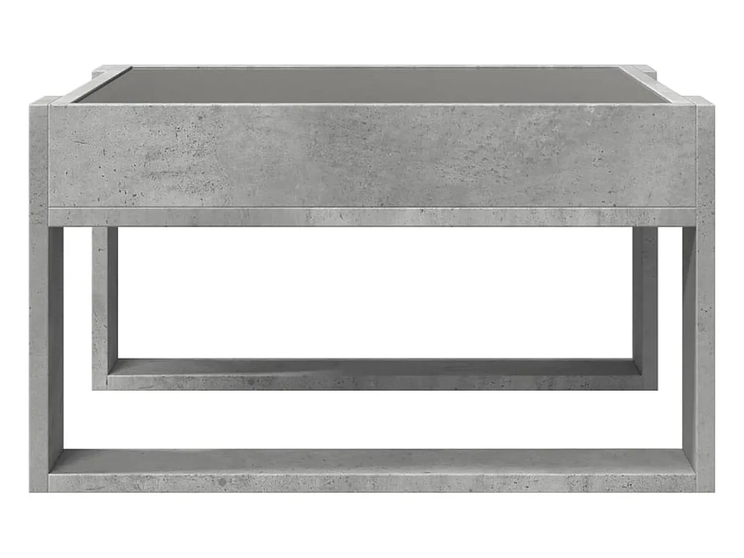 vidaxl Mesa de centro luzes LED Infinity 50x53x30 cm cimento^ Mesa De Centro