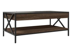 Mesa De Centro|vidaxl Mesa de centro luzes LED Infinity 90x50x38 cm carvalho castanho Natural claro