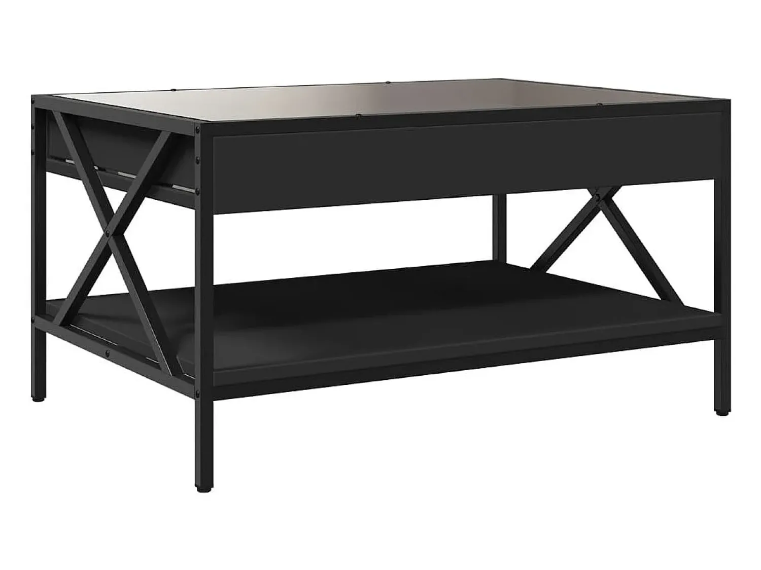 Mesa De Centro|vidaxl Mesa de centro luzes LED Infinity 70x50x38 cm Preto