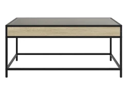 vidaxl Mesa de centro luzes LED Infinity 90x50x41 cm carvalho sonoma^ Mesa De Centro