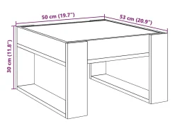 vidaxl Mesa de centro luzes LED Infinity 50x53x30 cm carvalho fumado^ Mesa De Centro