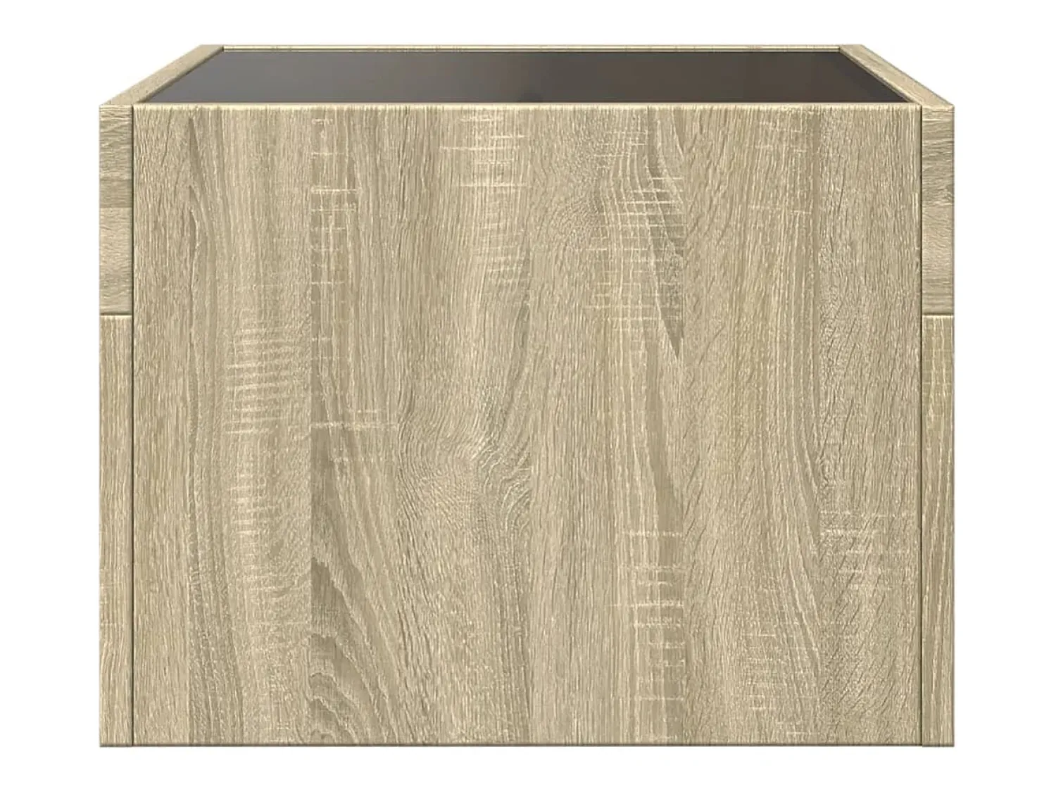 Mesa De Centro*vidaxl Mesa de centro luzes LED Infinity 40x40x30 cm carvalho sonoma Natural claro