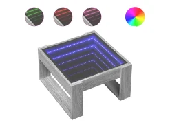 vidaxl Mesa de centro luzes LED Infinity 50x53x30 cm sonoma^ Mesa De Centro