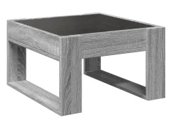 vidaxl Mesa de centro luzes LED Infinity 50x53x30 cm sonoma^ Mesa De Centro