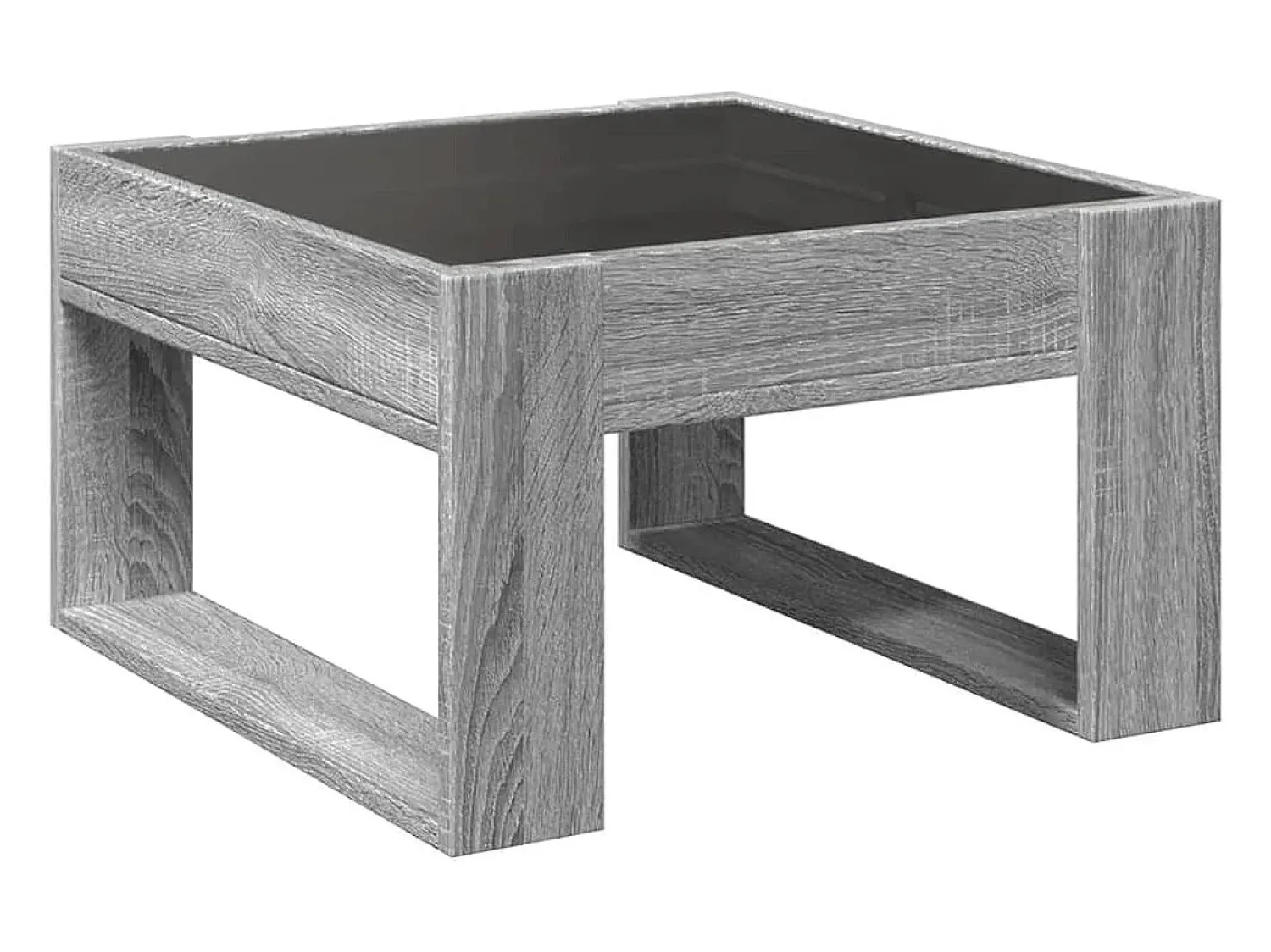 vidaxl Mesa de centro luzes LED Infinity 50x53x30 cm sonoma^ Mesa De Centro