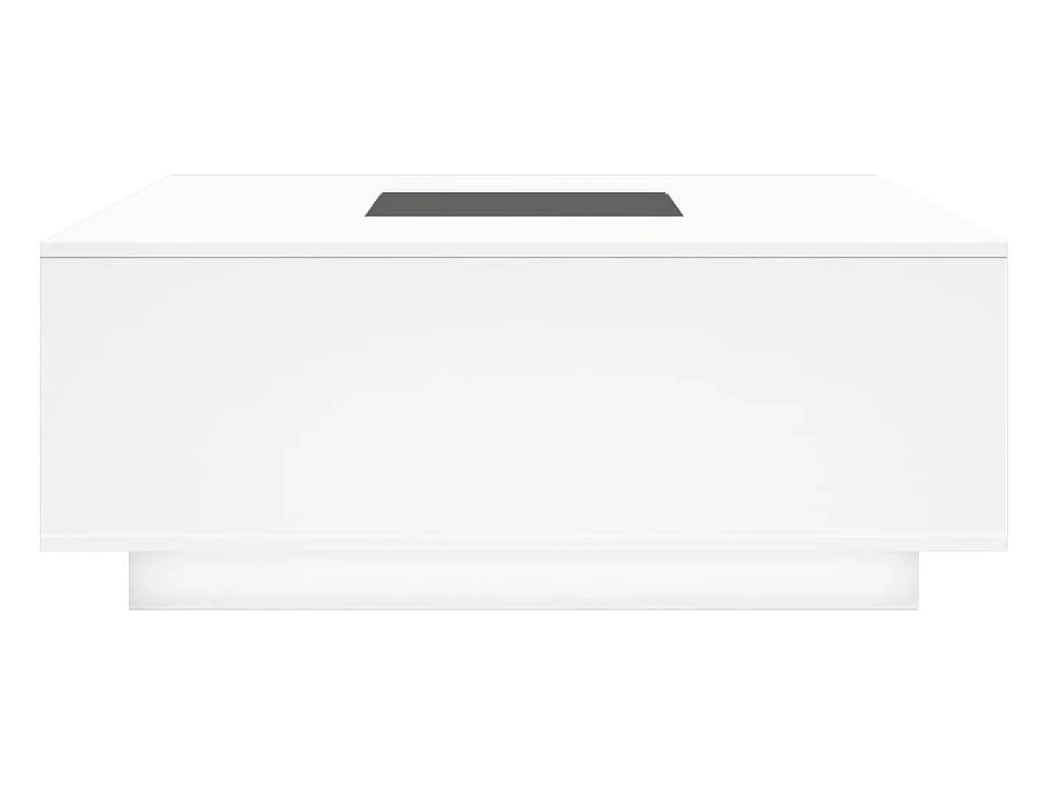 Clearance vidaxl Mesa de centro luzes LED Infinity 100x100x40 cm Branco