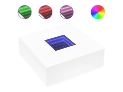 Clearance vidaxl Mesa de centro luzes LED Infinity 100x100x40 cm Branco