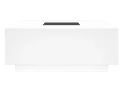 Clearance vidaxl Mesa de centro luzes LED Infinity 100x100x40 cm Branco