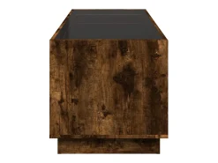 Mesa De Centro|vidaxl Mesa de centro luzes LED Infinity 90x50x50 cm carvalho fumado Natural claro