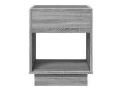 Mesa De Centro|vidaxl Mesa de centro luzes LED Infinity 40x40x50 cm sonoma Cinzento