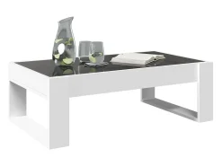 Mesa De Centro|vidaxl Mesa de centro luzes LED Infinity 90x53x30 cm Branco