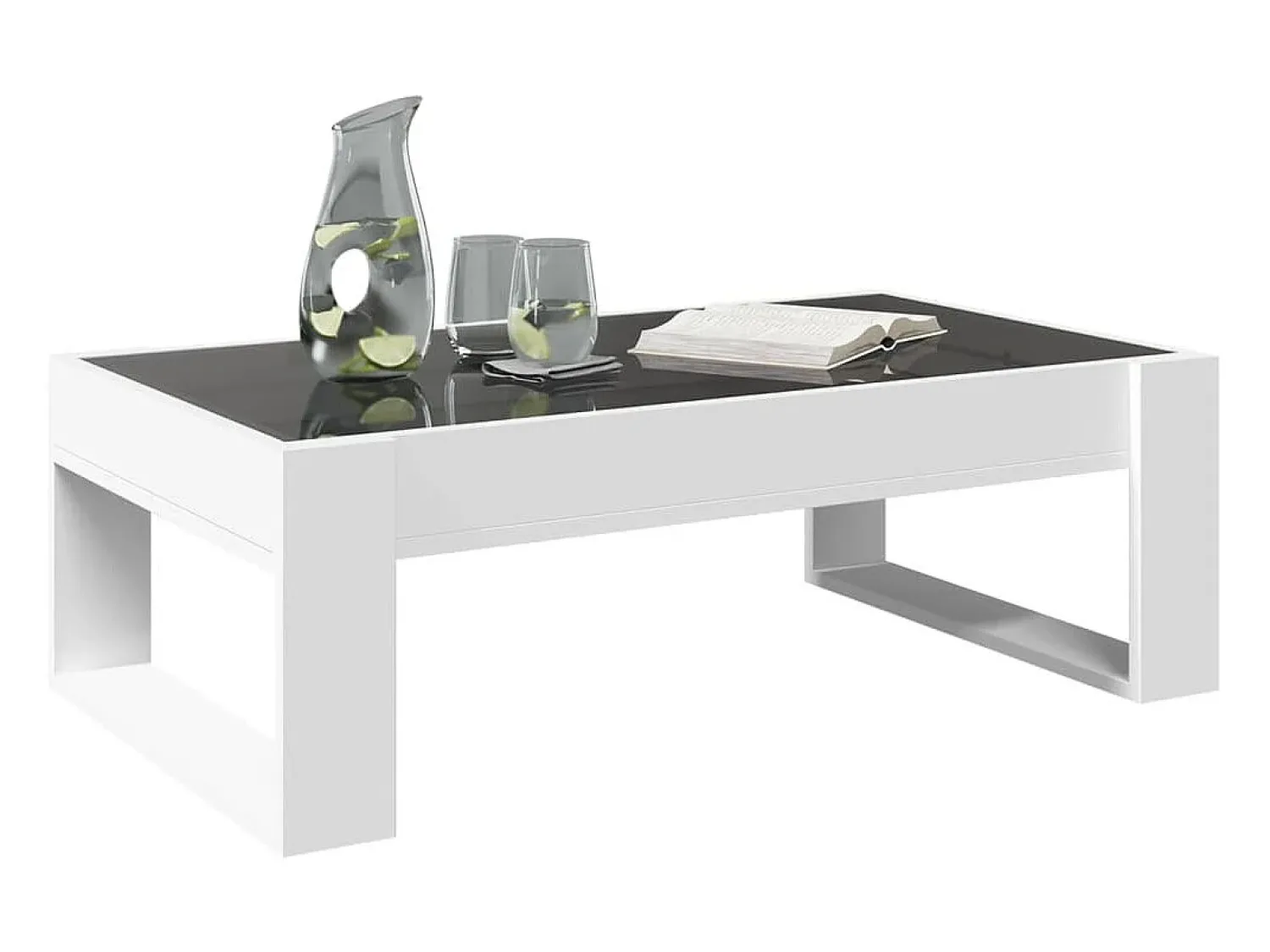 Mesa De Centro|vidaxl Mesa de centro luzes LED Infinity 90x53x30 cm Branco