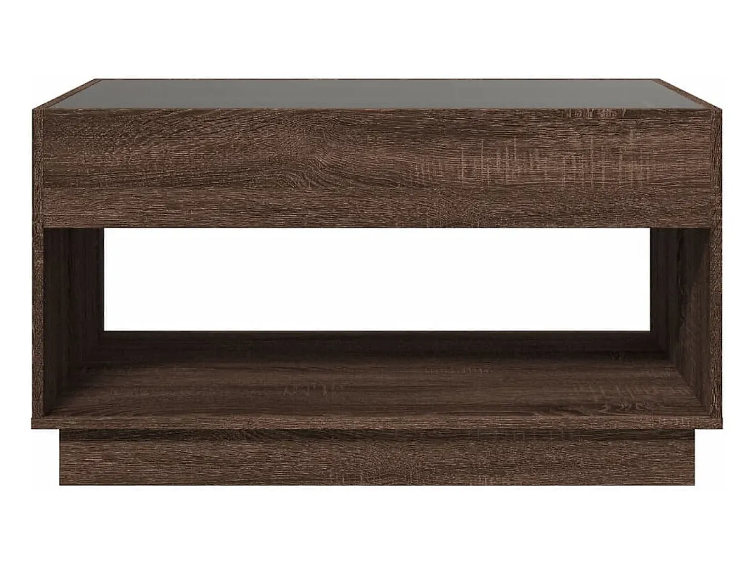 Hot vidaxl Mesa de centro luzes LED Infinity 90x50x50 cm carvalho castanho Natural claro