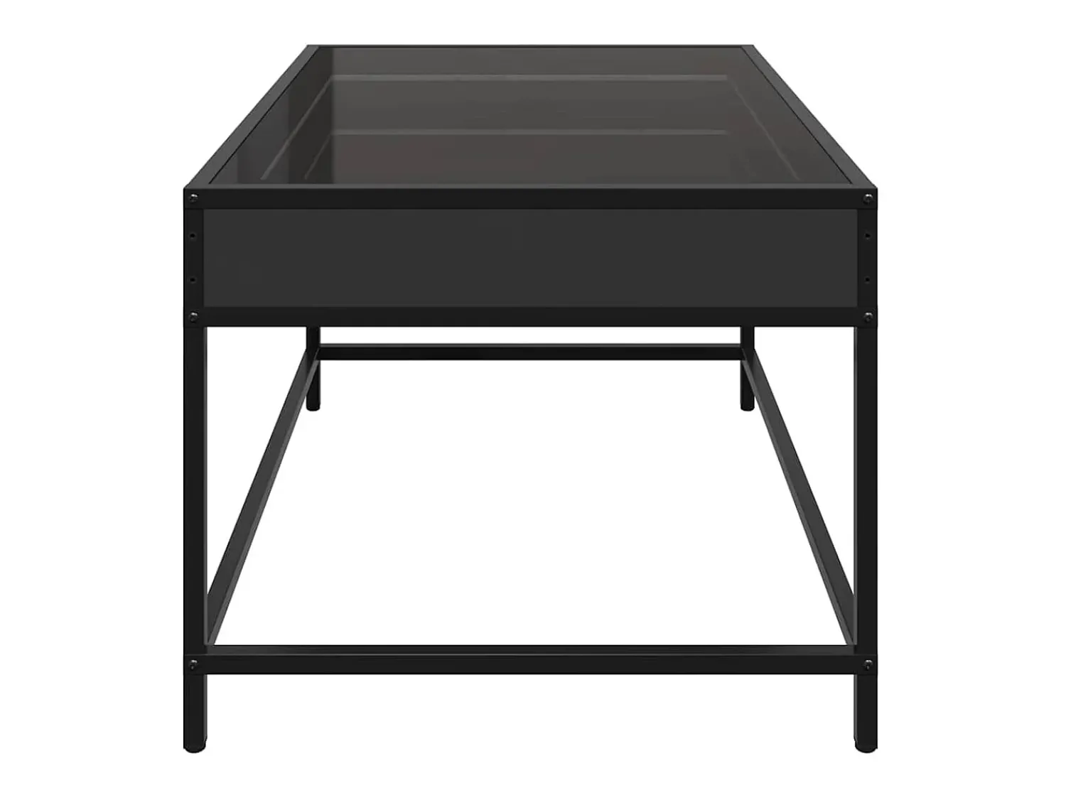 Mesa De Centro*vidaxl Mesa de centro luzes LED Infinity 70x50x41 cm Preto