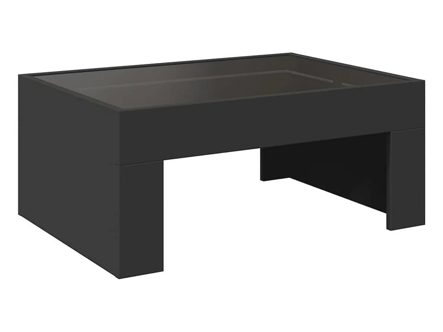Mesa De Centro|vidaxl Mesa de centro luzes LED Infinity 70x50x30 cm Preto
