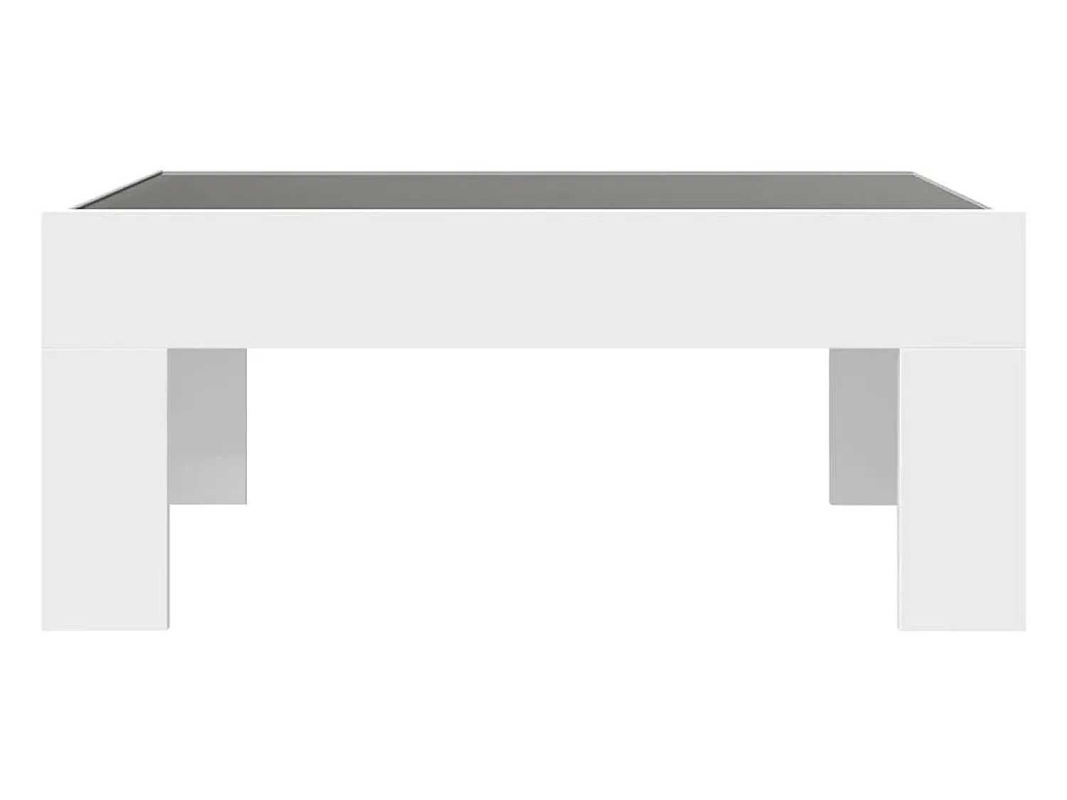Mesa De Centro*vidaxl Mesa de centro luzes LED Infinity 70x50x30 cm Branco