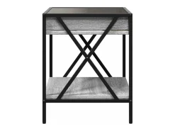 Sale vidaxl Mesa de centro luzes LED Infinity 40x40x49 cm sonoma Cinzento