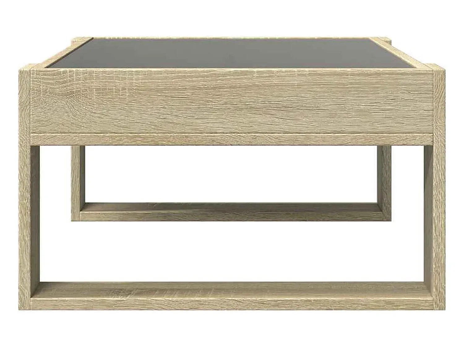 vidaxl Mesa de centro luzes LED Infinity 70x53x30 cm carvalho sonoma^ Mesa De Centro