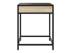 Mesa De Centro*vidaxl Mesa de centro luzes LED Infinity 40x40x51 cm carvalho sonoma Natural claro