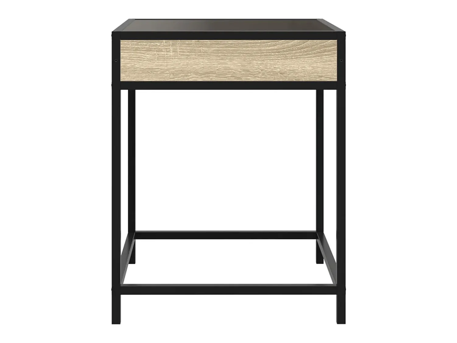 Mesa De Centro*vidaxl Mesa de centro luzes LED Infinity 40x40x51 cm carvalho sonoma Natural claro