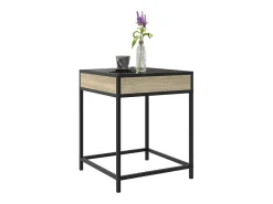 Mesa De Centro*vidaxl Mesa de centro luzes LED Infinity 40x40x51 cm carvalho sonoma Natural claro