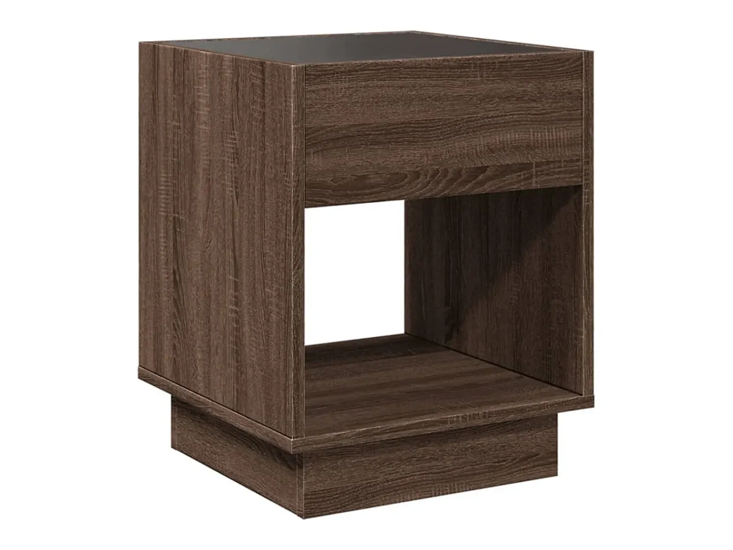 Mesa De Centro|vidaxl Mesa de centro luzes LED Infinity 40x40x50 cm carvalho castanho Natural claro