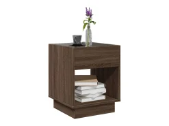 Mesa De Centro|vidaxl Mesa de centro luzes LED Infinity 40x40x50 cm carvalho castanho Natural claro