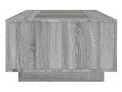 Clearance vidaxl Mesa de centro luzes LED Infinity 116x69x40 cm sonoma Cinzento