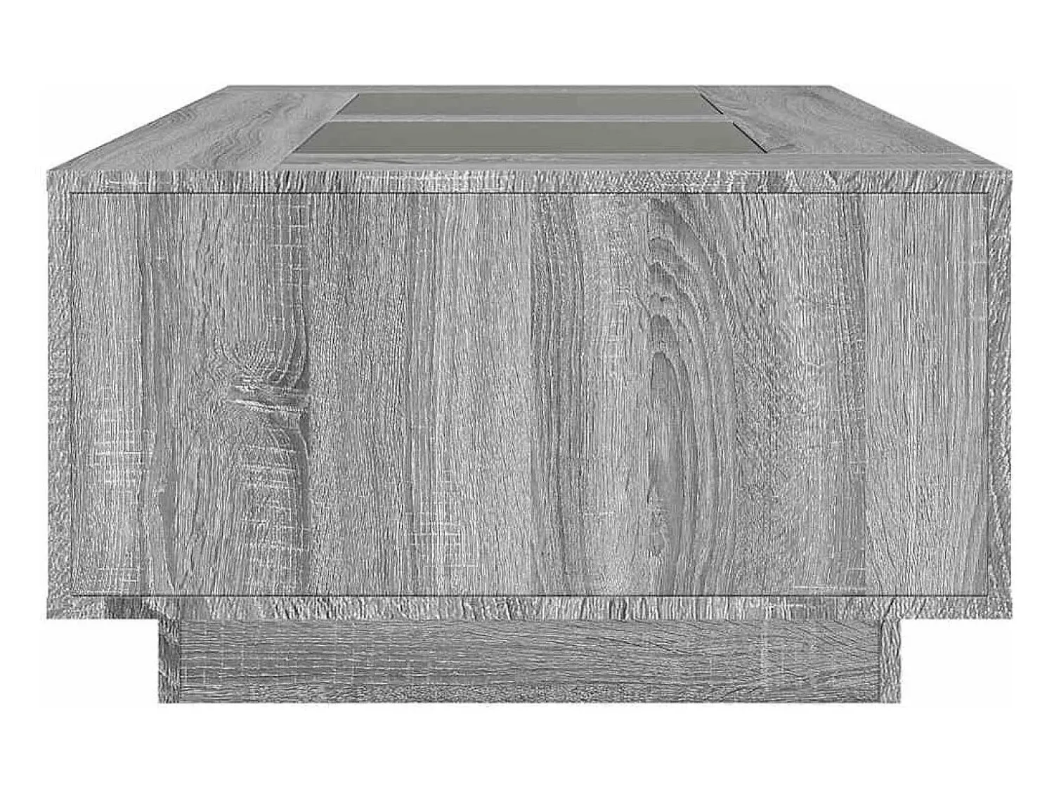 Clearance vidaxl Mesa de centro luzes LED Infinity 116x69x40 cm sonoma Cinzento