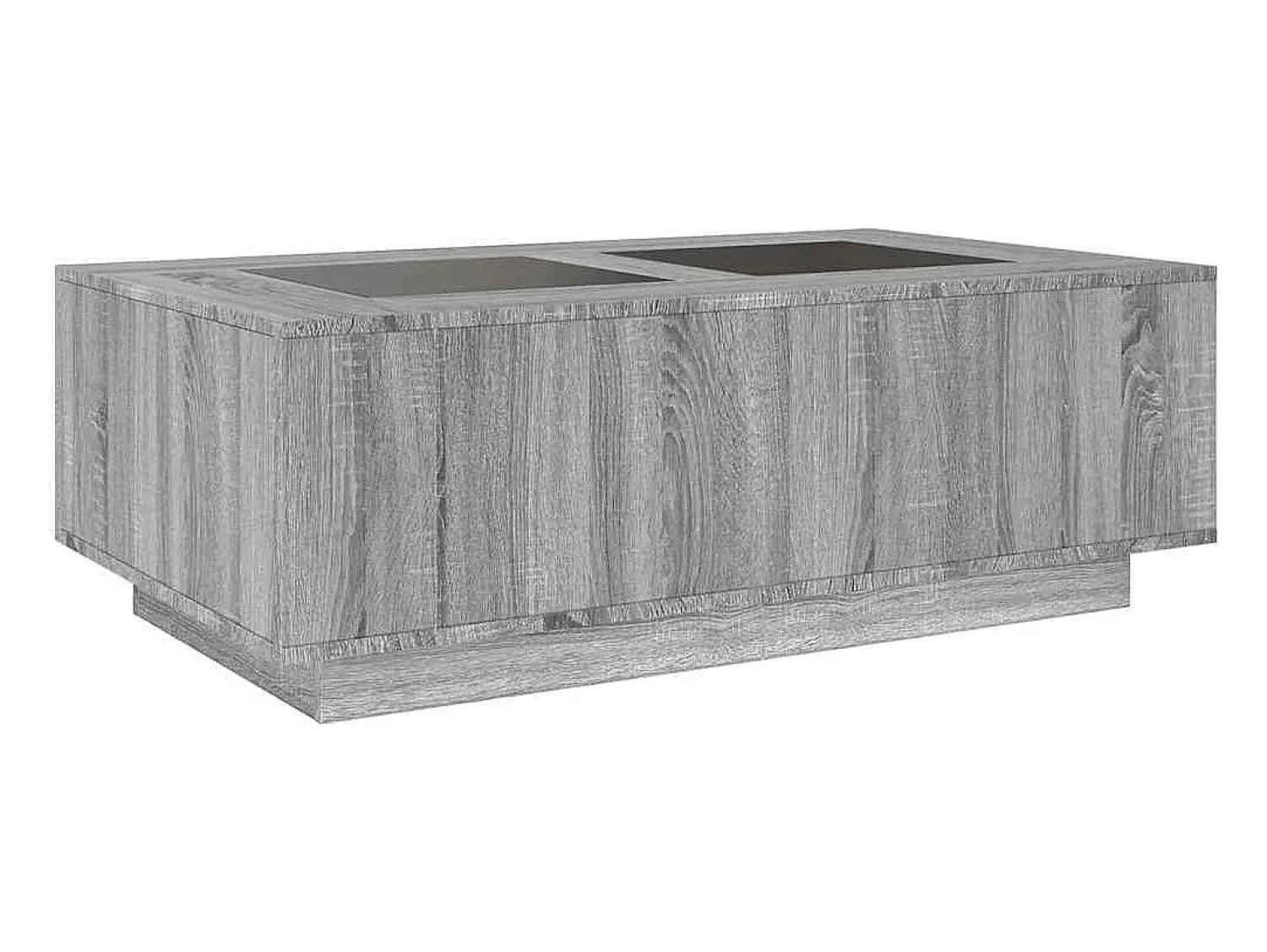 Clearance vidaxl Mesa de centro luzes LED Infinity 116x69x40 cm sonoma Cinzento