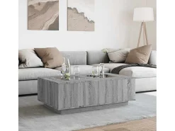 Clearance vidaxl Mesa de centro luzes LED Infinity 116x69x40 cm sonoma Cinzento