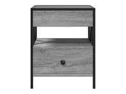 vidaxl Mesa de centro luzes LED Infinity 40x40x51 cm sonoma^ Mesa De Centro