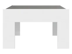 Mesa De Centro|vidaxl Mesa de centro luzes LED Infinity 50x50x30 cm Branco