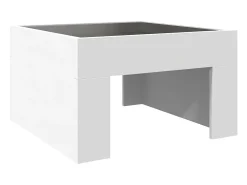 Mesa De Centro|vidaxl Mesa de centro luzes LED Infinity 50x50x30 cm Branco