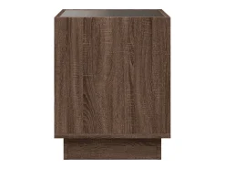Hot vidaxl Mesa de centro luzes LED Infinity 50x50x50 cm carvalho castanho Natural claro