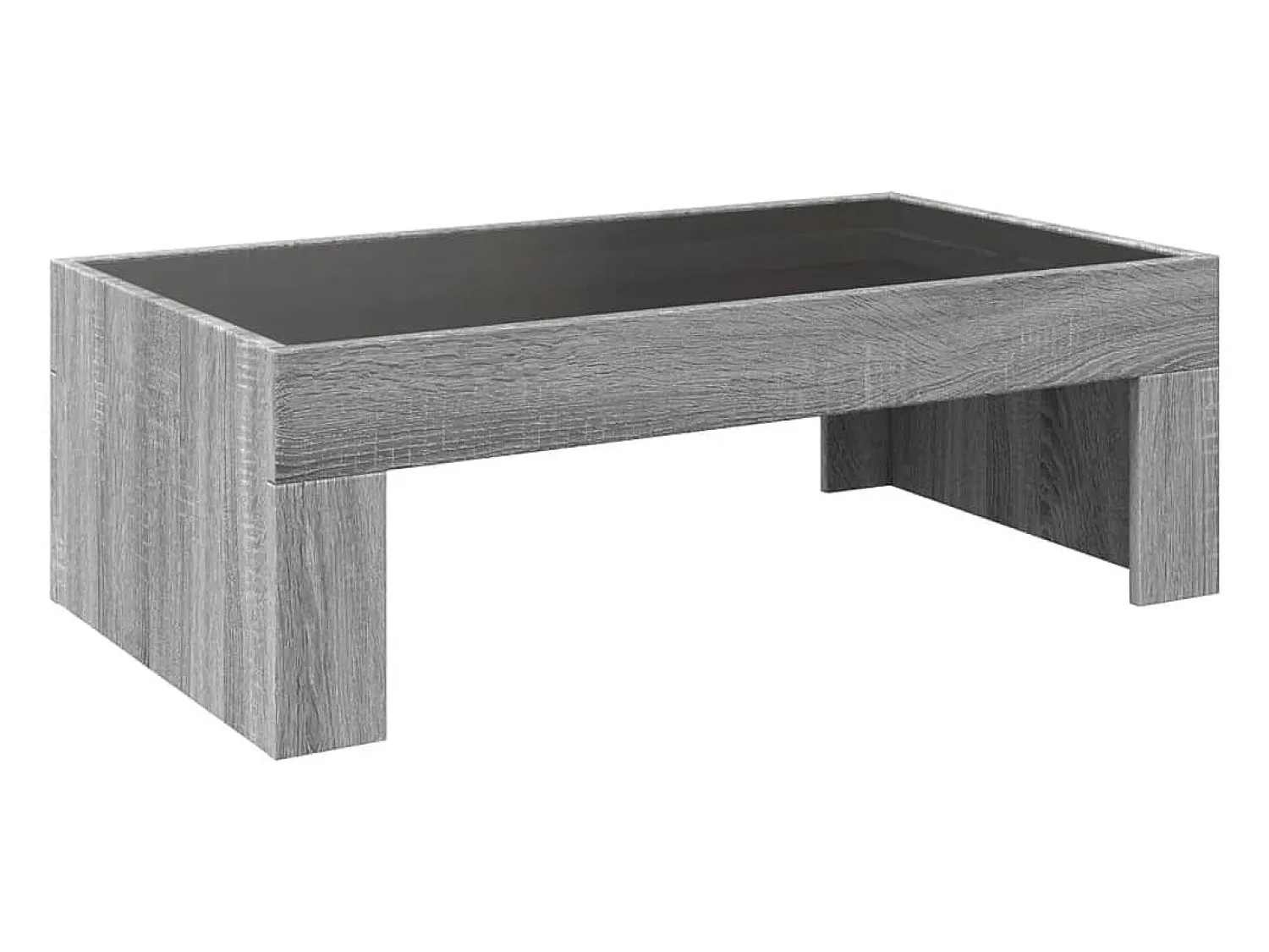 Mesa De Centro|vidaxl Mesa de centro luzes LED Infinity 90x50x30 cm sonoma Cinzento