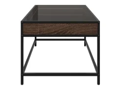 Mesa De Centro*vidaxl Mesa de centro luzes LED Infinity 70x50x41 cm carvalho castanho Natural claro