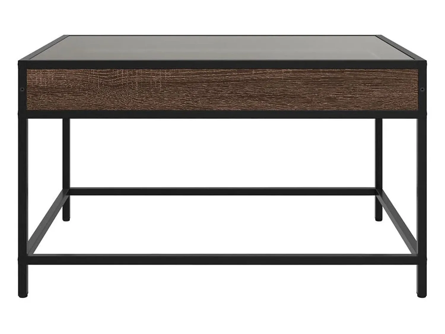 Mesa De Centro*vidaxl Mesa de centro luzes LED Infinity 70x50x41 cm carvalho castanho Natural claro
