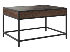 Mesa De Centro*vidaxl Mesa de centro luzes LED Infinity 70x50x41 cm carvalho castanho Natural claro