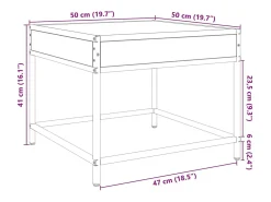 vidaxl Mesa de centro luzes LED Infinity 50x50x41 cm sonoma^ Mesa De Centro