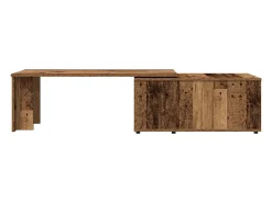 Mesa De Centro*vidaxl Mesa de centro madeira antiga 150x50x35 cm madeira trabalhada Natural claro