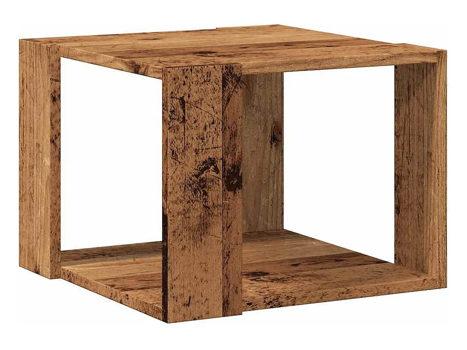 Mesa De Centro*vidaxl Mesa de centro madeira antiga 40x40x30 cm madeira trabalhada Natural claro