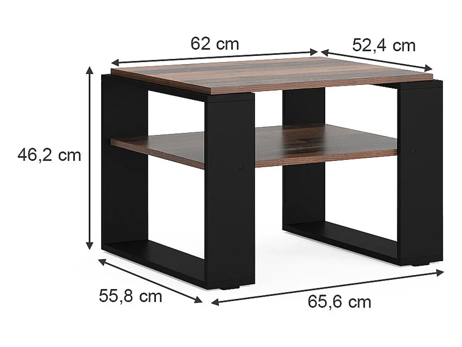 Sale Vicco Mesa de centro madeira antiga 65.6x55.8x46.2 helm Castanho