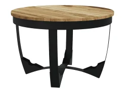 Mesa De Centro*vidaxl Mesa de centro madeira de mangueira maciça áspera 60x40 cm Natural claro