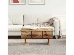Mesa De Centro*vidaxl Mesa de centro madeira de mangueira maciça 88x50x40 cm Natural claro