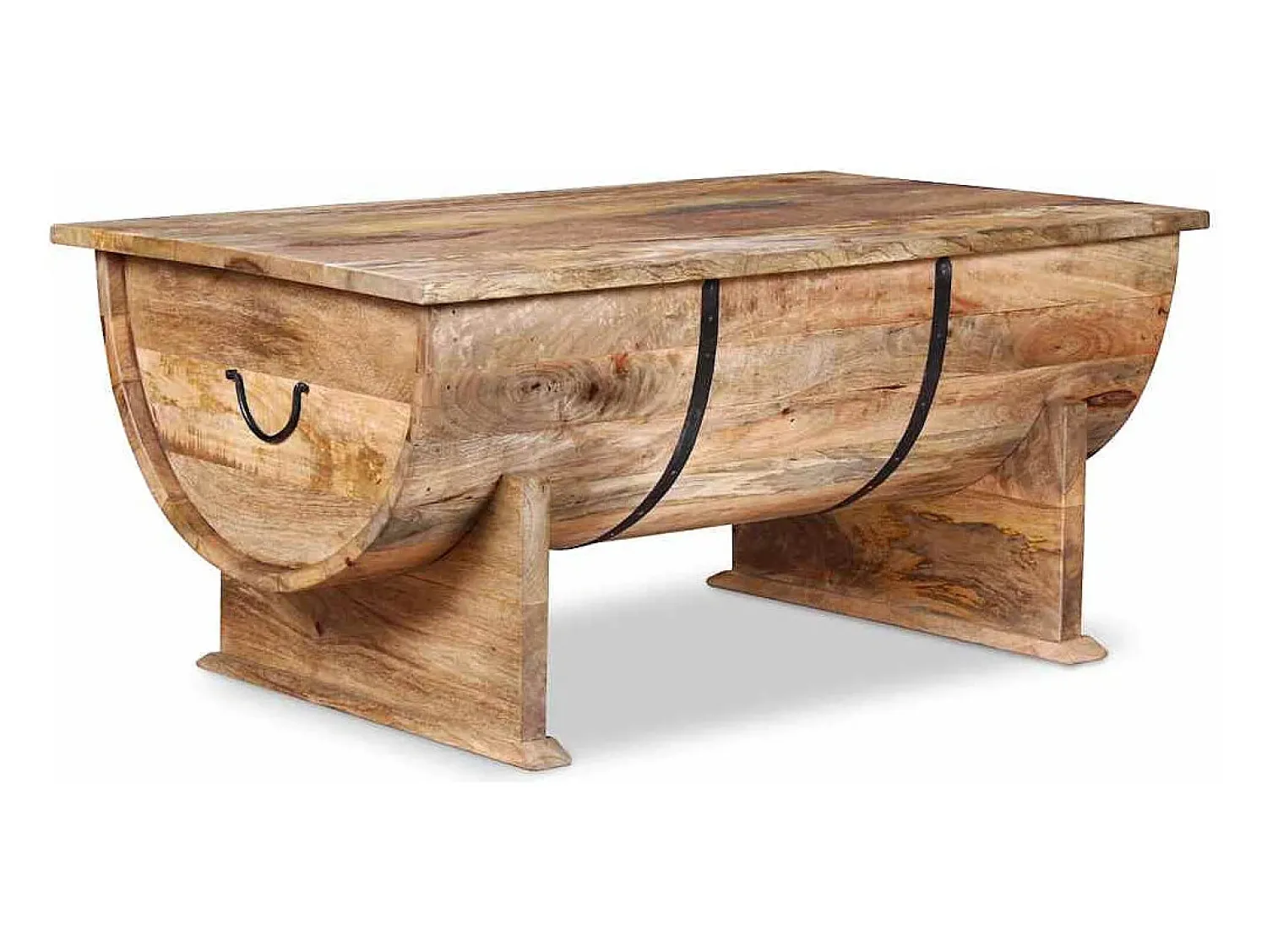 Mesa De Centro*vidaxl Mesa de centro madeira de mangueira maciça 88x50x40 cm Natural claro