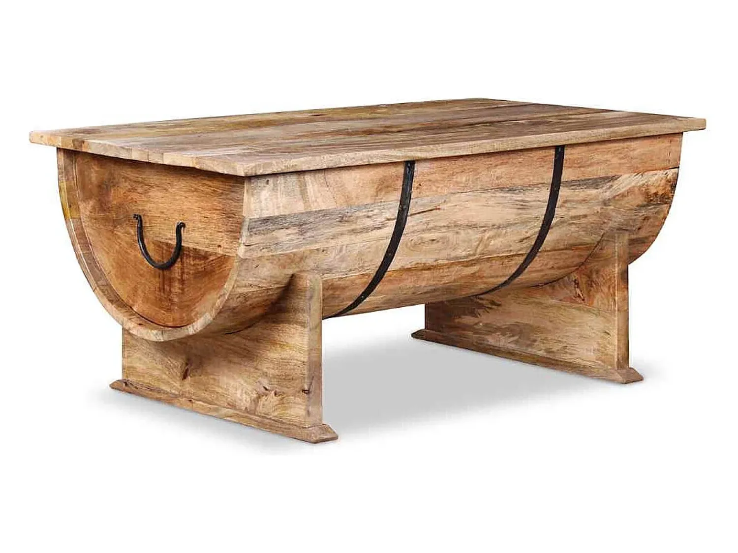 Mesa De Centro*vidaxl Mesa de centro madeira de mangueira maciça 88x50x40 cm Natural claro