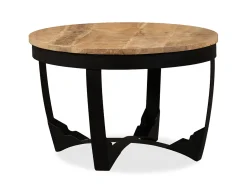 Mesa de centro madeira de mangueira maciça áspera 60x40 cm PT603305^ Mesa De Centro