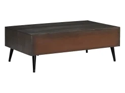 vidaxl Mesa de centro madeira de mangueira maciça 100x60x35 cm^ Mesa De Centro
