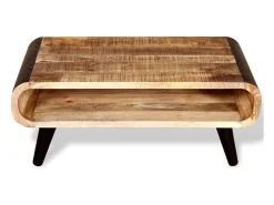 Mesa De Centro*vidaxl Mesa de centro madeira de mangueira rústica 90x55x39 cm Multicor